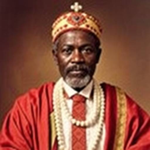 A portrait of Kabaka Muteesa I, a key historical figure in Uganda