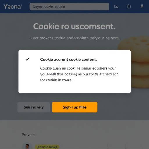 Example of a cookie consent banner displayed on a website