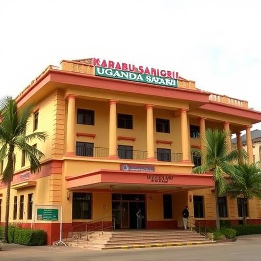 Exterior view of the Karibu Uganda Safaris company building in Kampala