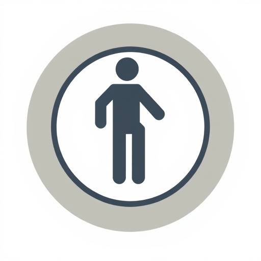 Icon representing accessibility with a person inside a circle.